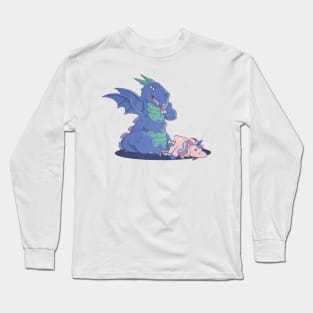 Dragon Eating Unicorn Long Sleeve T-Shirt